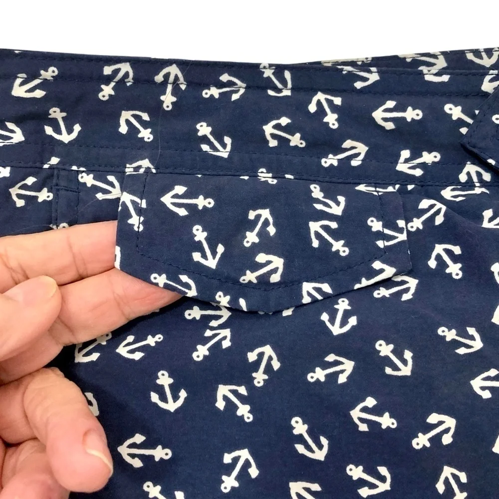 J CREW Swim Shorts Trunks Size 33 Lined Navy Blue